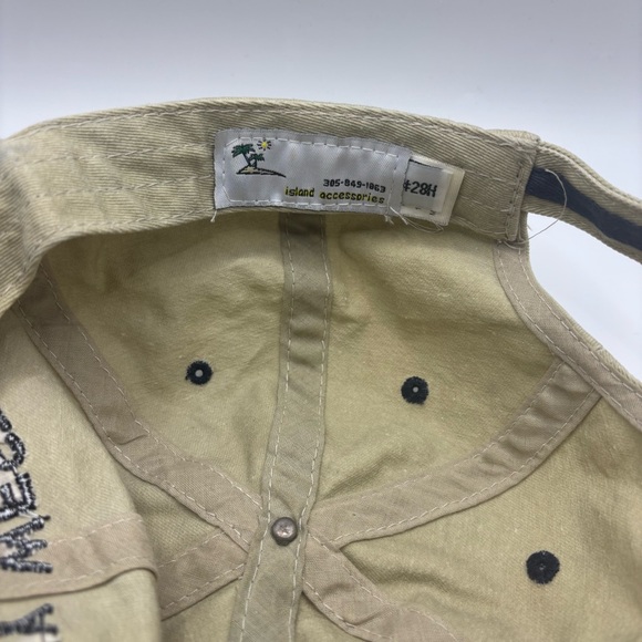 Key West Florida Embroidered Beige & Blue Men’s Cap w/ Adjustable Strap - Picture 8 of 8